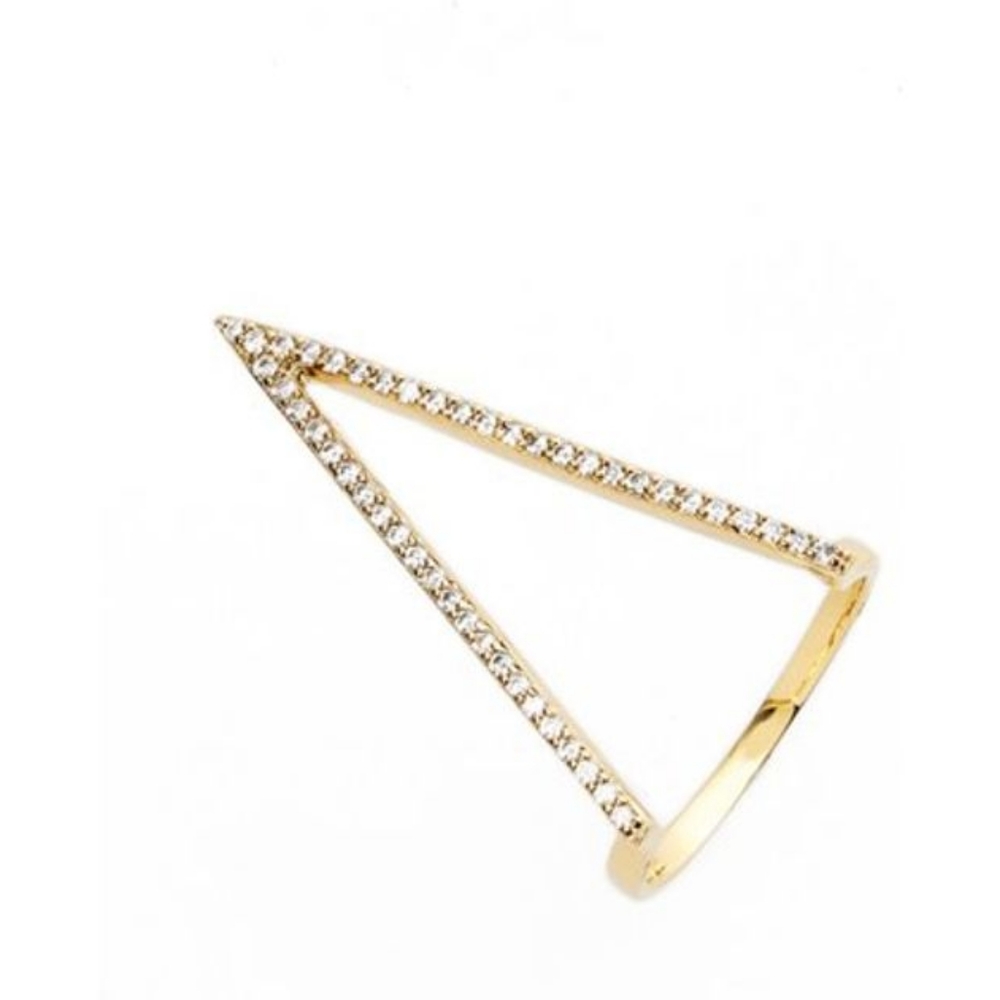 MELANIE AULD | Pave Deep V Ring Gold